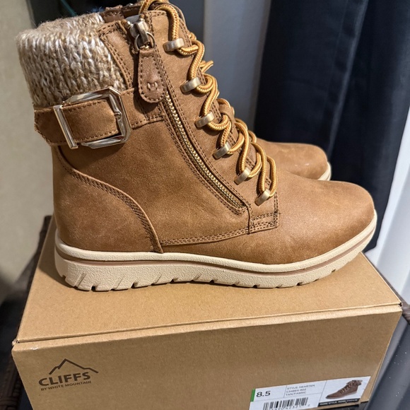 Cliffs Tan/Fabric Ankle Booties - Picture 1 of 3